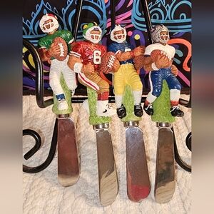 Football Player Cheese Spreaders Set